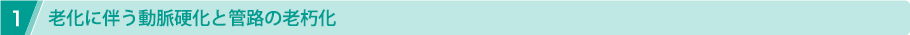 老化に伴う動脈硬化と管路の老朽化